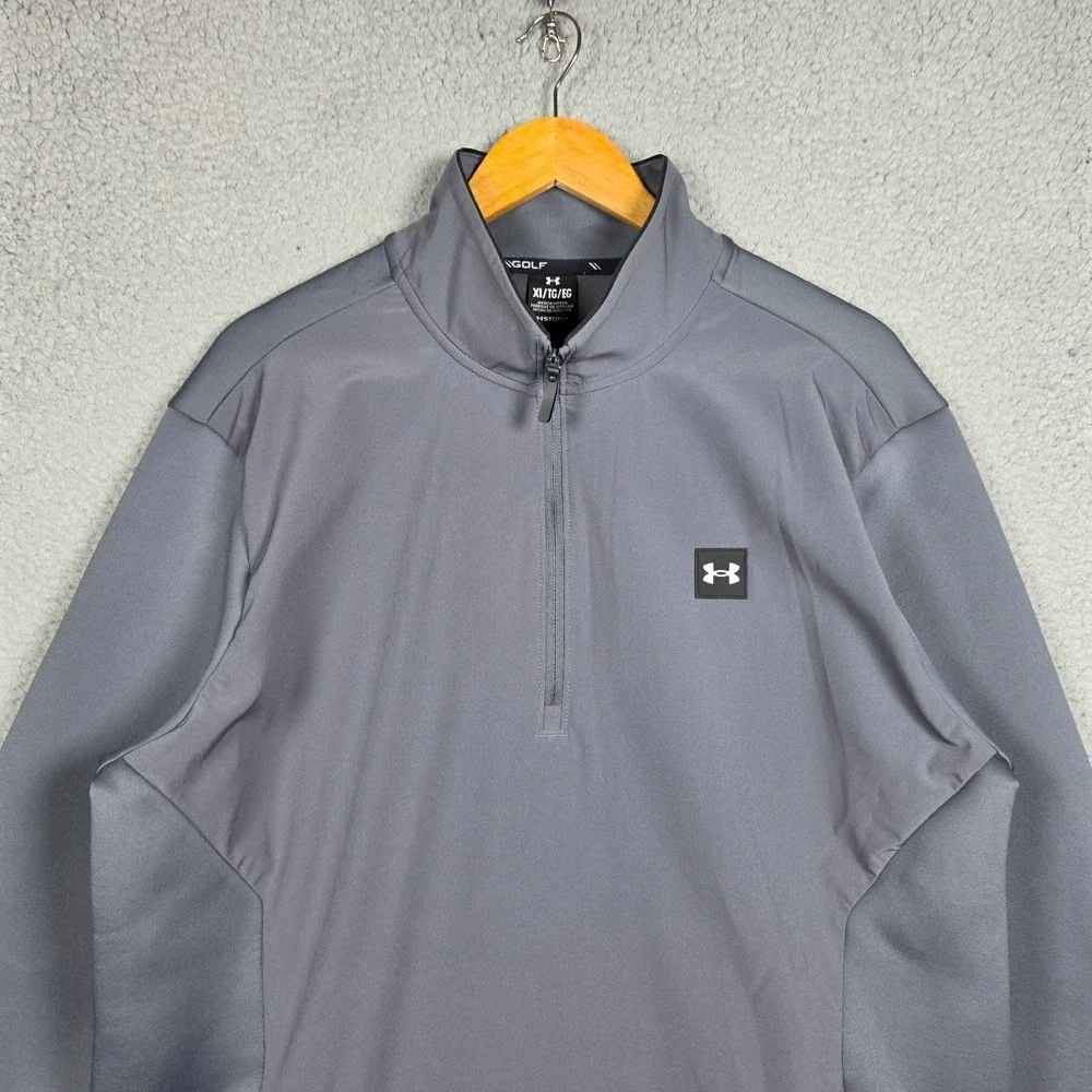 Under‎ Armour Sweater Mens Sz XL Golf UA Drive Pro Storm Hybrid Half Zip Loose